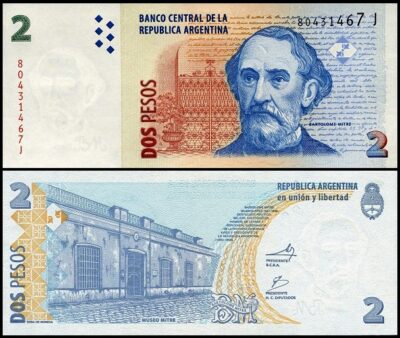 bankbiljetten / 352(6) / Argentina / Argentinie / 2 Pesos / 2003 / Unc