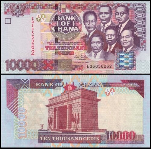 bankbiljetten / 035c / Ghana / 10000 Cedis / 2006 / Unc