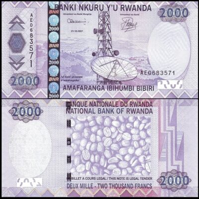 bankbiljetten / 036 / Rwanda / 2000 Amafaranga / 2007 / Unc