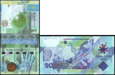 bankbiljetten / 036 / Kazakhstan / Kazachstan / 2000 Tengé / 2011 / Unc