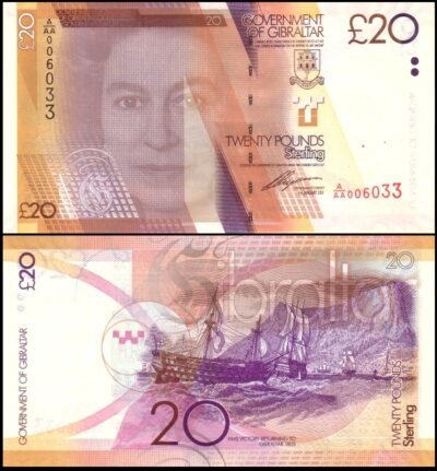 bankbiljetten / 037 / Gibraltar / 20 Pounds / 2011 / Unc