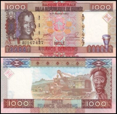 bankbiljetten / 040 / Guinea / Guinee / 1000 Francs / 2006 / Unc