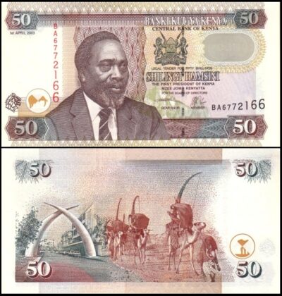 bankbiljetten / 041a / Kenya / Kenia / 50 Shillings / 2003 / Unc