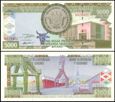 bankbiljetten / 042a / Burundi / 5000 Francs / 1999 / Unc
