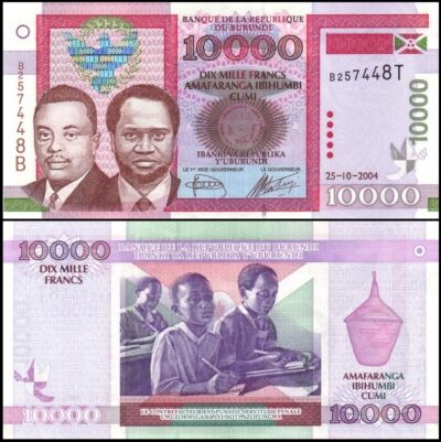 bankbiljetten / 043a / Burundi / 10000 Francs / 2004 / Unc