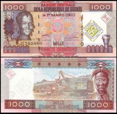 bankbiljetten / 043a / Guinea / Guinee / 1000 Francs / 2010 / Unc