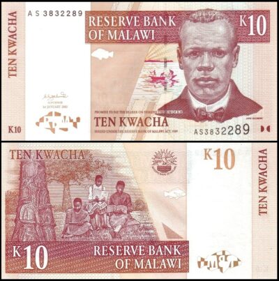 bankbiljetten / 043a / Malawi / 10 Kwacha / 2003 / Unc