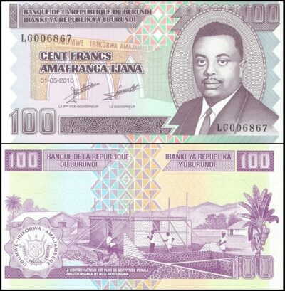 bankbiljetten / 044a / Burundi / 100 Francs / 2010 / Unc