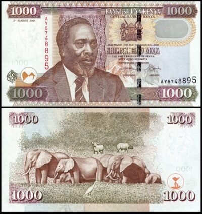 bankbiljetten / 045c / Kenya / Kenia / 1000 Shillings / 2004 / Unc