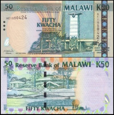 bankbiljetten / 049 / Malawi / 50 Kwacha / 2004 / Unc