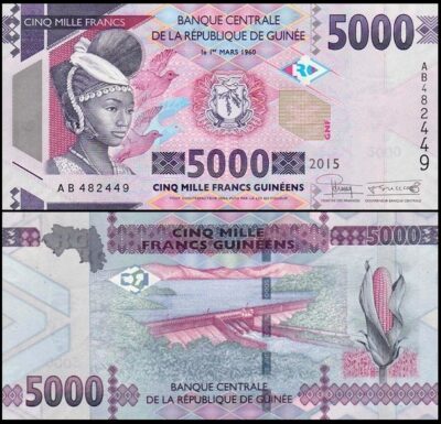 bankbiljetten / 049 / Guinea / Guinee / 5000 Francs / 2015 / Unc