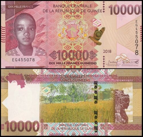 bankbiljetten / 049WA / Guinea / Guinee / 10000 Francs / 2018 / Unc