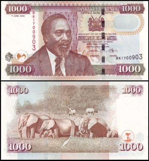 bankbiljetten / 051a / Kenya / Kenia / 1000 Shillings / 2005 / Unc
