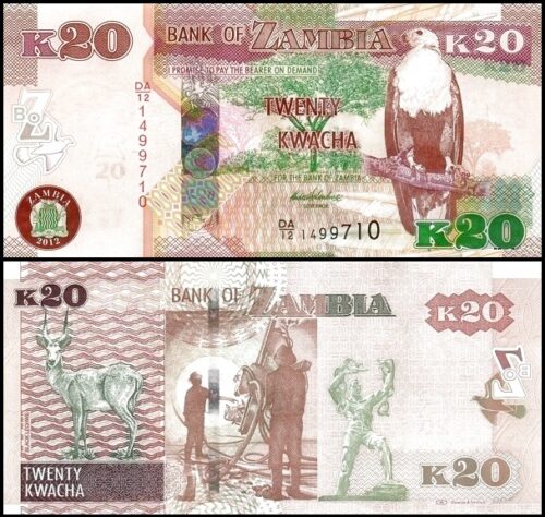 bankbiljetten / 052a / Zambia / 20 Kwacha / 2012 / Unc