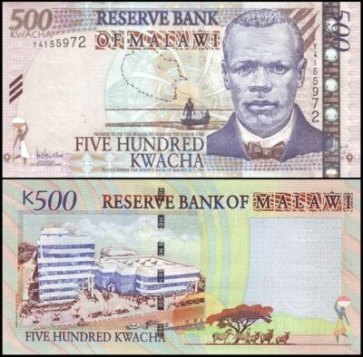 bankbiljetten / 056a / Malawi / 500 Kwacha / 2005 / Unc