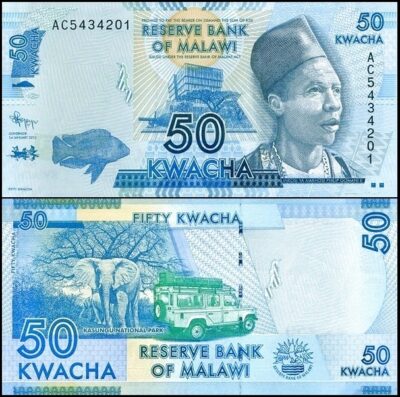 bankbiljetten / 058a / Malawi / 50 Kwacha / 2012 / Unc