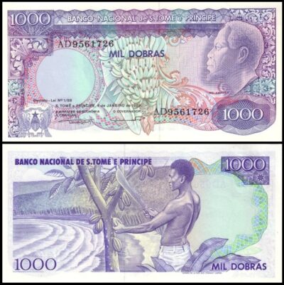 bankbiljetten / 062 / Saint Thomas and Prince / 1000 Dobras / 1989 / Unc