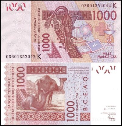 bankbiljetten / 715Ka / West African States / West Afrikaanse Staten / 1000 Francs / 2003 / Unc