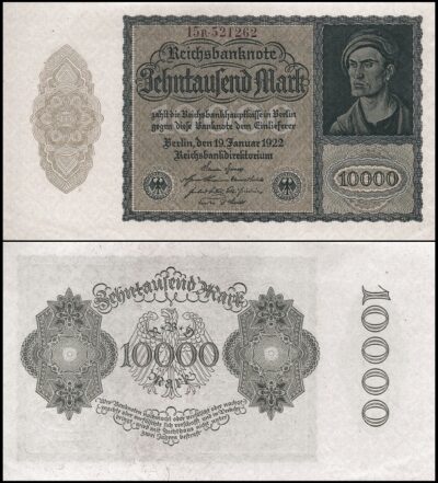 bankbiljetten / 072 / Germany / Duitsland / 10000 Mark / 1922 / Unc
