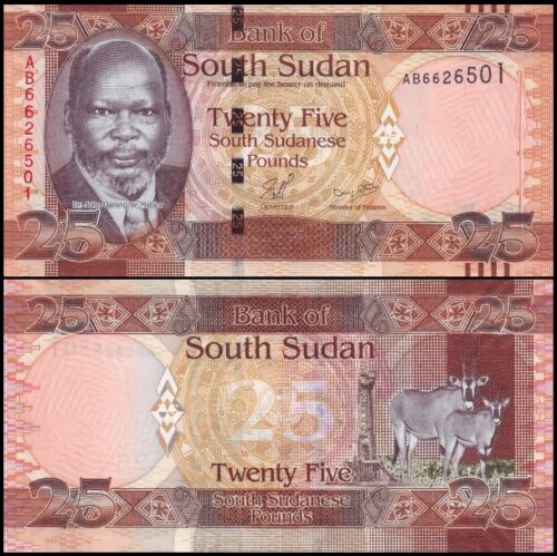 bankbiljetten / 008 / South Sudan / 25 Pounds / 2011 / Unc