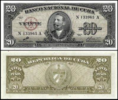 bankbiljetten / 080c / Cuba / 20 Pesos / 1960 / Unc