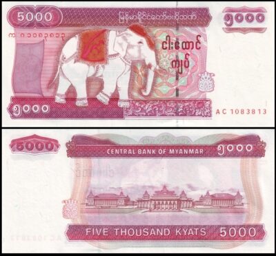 bankbiljetten / 081 / Myanmar / 5000 Kyats / ND / Unc