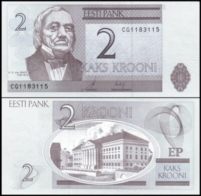 bankbiljetten / 085a / Estonia / Estland / 2 Krooni / 2006 / Unc