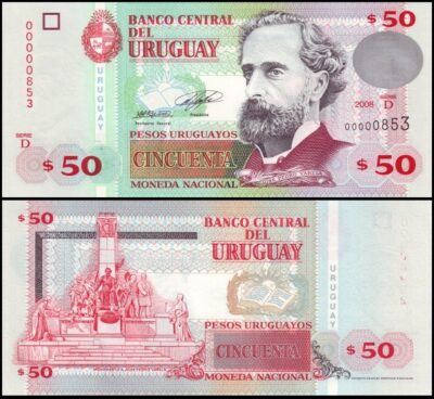 bankbiljetten / 087a / Uruguay / 50 Pesos / 2008 / Unc