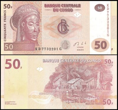 bankbiljetten / 097A(1) / Congo Democratic Republic / Congo Dem. Republiek / 50 Francs / 2013 / Unc