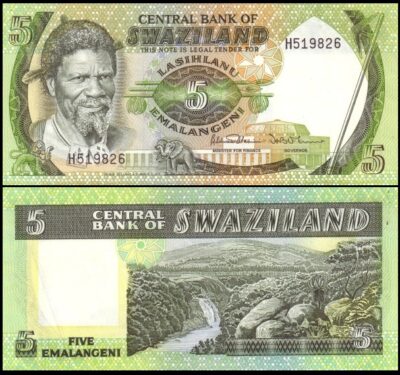 bankbiljetten / 009b / Swaziland / 5 Emalangeni / - / Unc