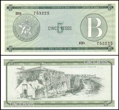 bankbiljetten / FX 007 / Cuba / 5 Pesos / 1985 / Unc