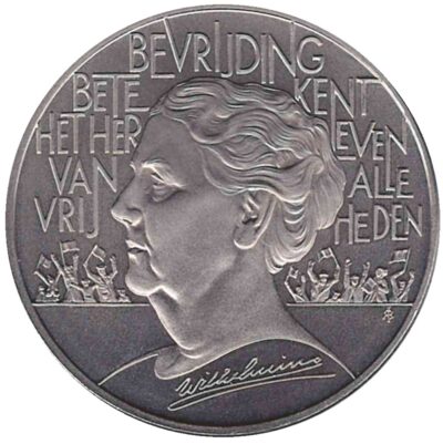 Penningen / Ecu Euro / Nederland / 1995 / 10 Ecu / Unc / Wilhelmina 50 Jaar Bevrijding