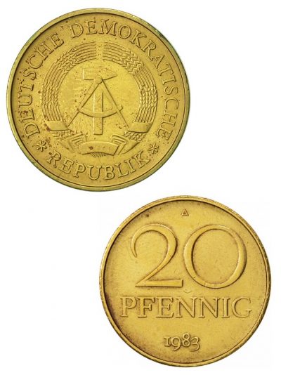 Worldcoins Germany DDR 20 Pfennig