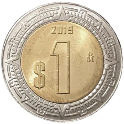 Worldcoins / Km 603 / Mexico / 1997 / 1 Peso / Zf