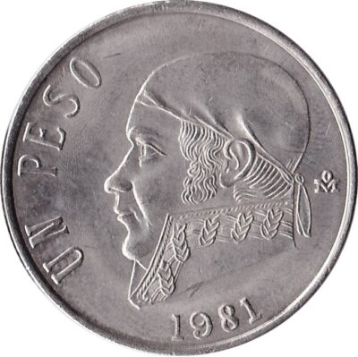 Worldcoins / Km 460 / Mexico / 1974 / 1 Peso / Zf