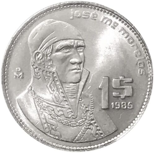 Worldcoins / Km 496 / Mexico / 1985 / 1 Peso / Zf