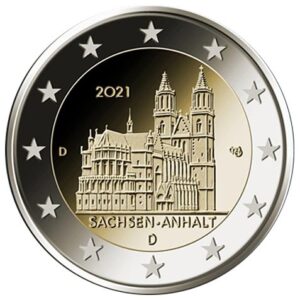 Euromunten / Duitsland / 2021 F / 2 Euro / Unc / Sachsen-Anhalt - Hansmunt