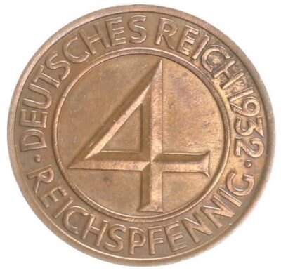 Worldcoins Germany Weimar Republic 4 Pfennig