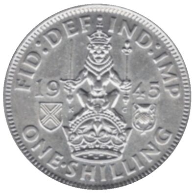 Worldcoins / Km 854 / Great Britain / 1 Shilling / 1945 / Unc / Zilver 0.500