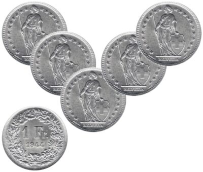 Worldcoins Switzerland 1 Franc