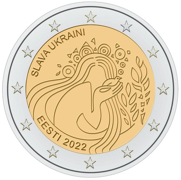 Euromunten / Estland / 2022 / 2 Euro / Unc / Glorie Aan Oekraine - Hansmunt