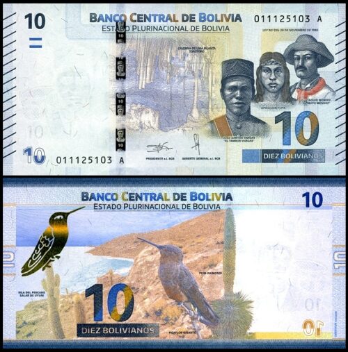 bankbiljetten / 248(1) / Bolivia / 10 Bolivianos / 1986 / Unc