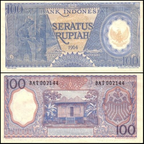 Bankbiljetten / 098 / Indonesia / Indonesie / 100 Rupiah / 1964 / Unc ...