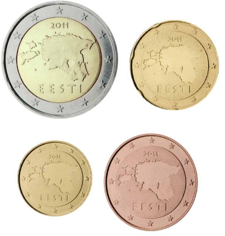 Euromunten Estland 2023 2 Euro 20 10 En 5 Cent Unc Hansmunt