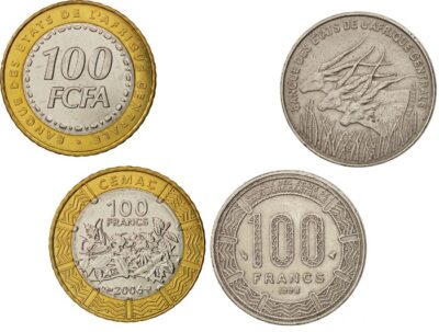 Worldcoins Central African States 100 Francs