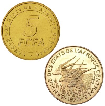 Worldcoins Central African States 5 Francs
