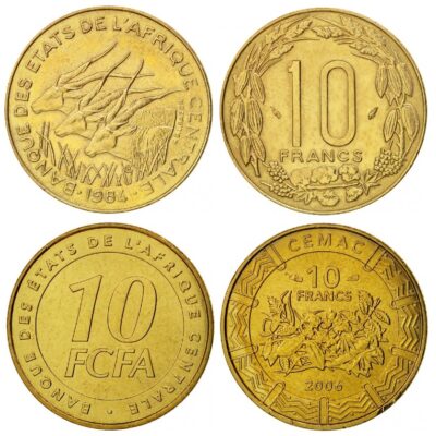 Worldcoins Central African States 10 Francs