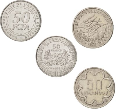 Worldcoins Central African States 50 Francs