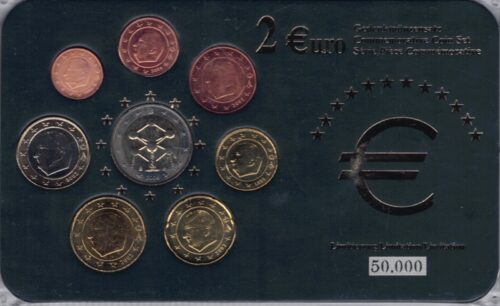 Euromunten / Belgie / 1999-2006 / Unc / Alle 8 Munten / 2€ Atomium