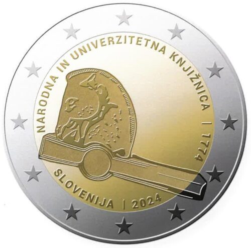 Euromunten / Slovenië / 2024 / 2 Euro / Proof / 250ste Jubileum Van De Nationale En Universiteits Bibliotheek